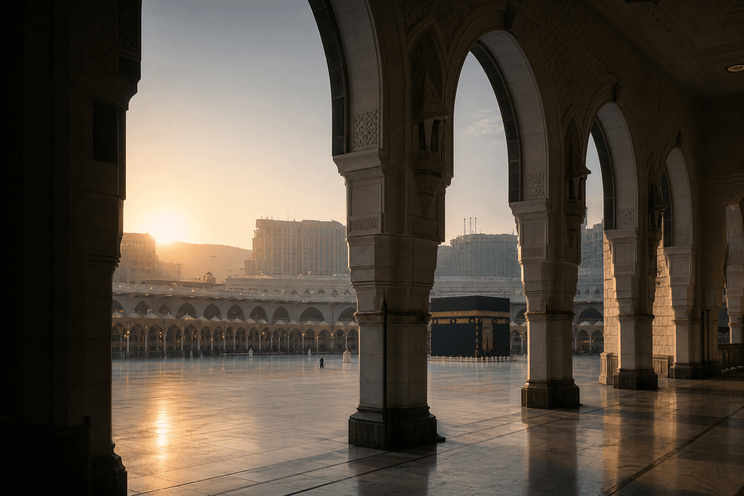 Masjid al-Haram in Makkah at dawn